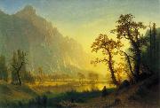 Albert Bierstadt Sunrise, Yosemite Valley Spain oil painting artist